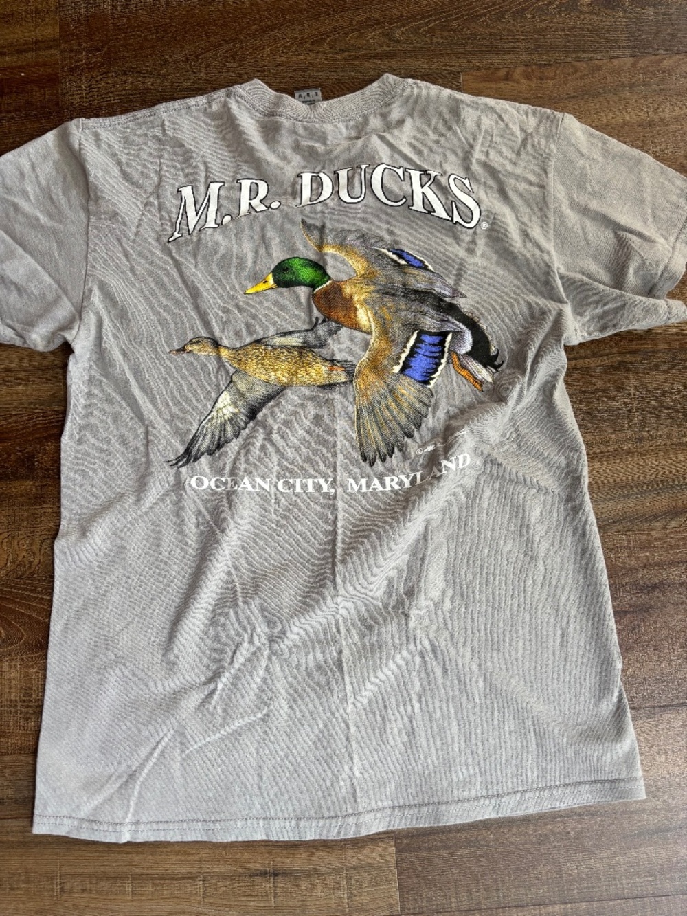 Vintage 2021 M.R. Ducks Pocket Graphic short sleeve T-Shirt gray medium
